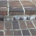 brick steps with deteriorated mortar Barrington, Ill. home needs brick step maintenance